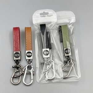 High Quality Diamond Patterned Car <b>Keychain</b> Zinc Alloy+<b>Leather</b> Pendant <b>Keychain</b> Easy Installation Car Key Accessory Gifts - Product Image 5