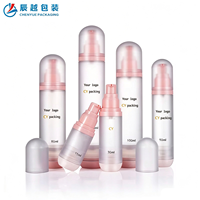 Emballage cosmétique, flacon pompe en plastique rose givré transparent, tailles 15 ml à 120 ml, pour shampoing, lotion, sans air, 30 ml, 50 ml, 80 ml, 100 ml, 15 ml