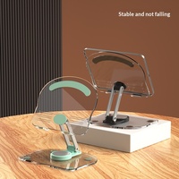 Support de tablette en acrylique avec plateau rotatif pliable et support de tablette pliable multifonctionnel portable