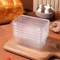 Boîte à Tiramisu Transparente 4.52X2.75X1.77 Pouces, Contenant Portable pour Gâteaux avec Couvercle pour Pâtisseries, Cupcakes et Biscuits, Boîtes de Rangement Alimentaire