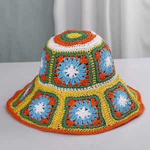 Sombrero de Paja Tejido a Mano Estilo Bohemia para Mujer, para Usar en la Playa - Product Image 3