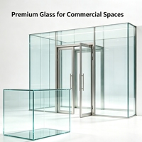 Verre trempé pour vitrine de magasin avec épaisseur personnalisée et bord poli pour la conception et l'utilisation en vitrine de magasin de détail