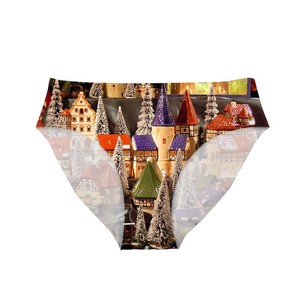 <span class=keywords><strong>Bragas</strong></span> de punto con estampado Digital 3D de Navidad para mujer, ropa interior con estampado de sublimación para niñas, <span class=keywords><strong>bragas</strong></span> femeninas Efecto Piel Briefs - Product Image 3