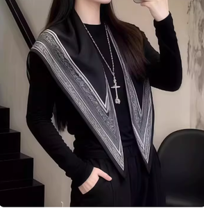 Bandana Triangolare in Chiffon Stile Geometrico, Sciarpa Decorativa per <span class=keywords><strong>Collo</strong></span>, Protezione Solare, Fascia per Capelli per Ufficio e Pendolarismo - Product Image 6