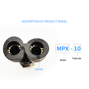 Raccord de tuyau en acier PE MPE 4-16T nouvelle condition connexion rapide à trois voies avec pièces pneumatiques en matière plastique - Product Image 4