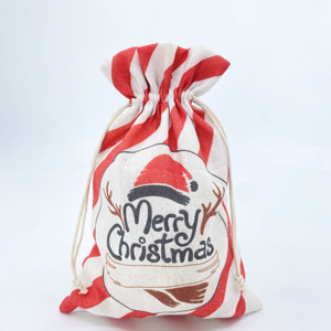 Recyclable Large Santa <b>Christmas</b> Drawstring <b>Gift</b> Present <b>Bag</b> with Use for Photo Frame - Product Image 3