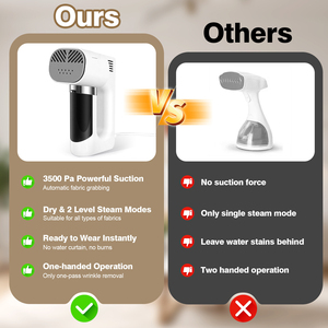 Défroisseur <span class=keywords><strong>Vapeur</strong></span> Portable Automatique 1200W <span class=keywords><strong>à</strong></span> 2 Vitesses, Fer <span class=keywords><strong>à</strong></span> <span class=keywords><strong>Vapeur</strong></span> <span class=keywords><strong>à</strong></span> Chaleur Rapide en 30s <span class=keywords><strong>pour</strong></span> Tissus et Plis - Product Image 3