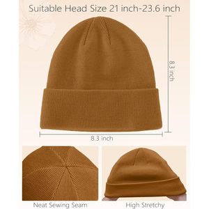 Gorro de Punto Personalizado, 100% Algodón, Forrado de Satén, Gorro Cálido de Invierno Unisex, Gorra Informal - Product Image 5