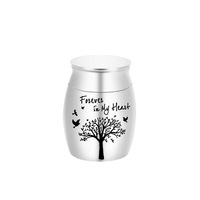 Urne funéraire miniature personnalisée Arbre de Vie pour animaux de compagnie, 8 couleurs, en alliage d'aluminium, souvenir commémoratif pour cendres et poils de chien ou de chat