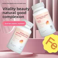 Comprimés de gélatine de peau d'âne en stock auprès des fabricants, enrichis en hémoglobine, fer, pyrophosphate ferreux et dattes rouges, pour améliorer la mémoire et le sommeil, complément nutritionnel