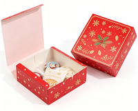 Boîte cadeau pliante personnalisée avec logo pour Noël, en papier, pour biscuits, bonbons, vente au détail, vente en gros, acheteurs en gros
