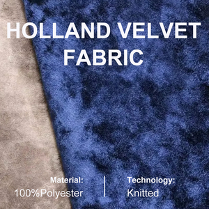 Tissu d'ameublement en velours écrasé 100 % polyester pour <span class=keywords><strong>canapé</strong></span>, velours Hollandais pour salon - Grande Vente Textile de Maison - Product Image 2