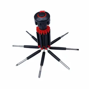 Newest useful 8 in 1 Multi Portable Screwdriver with 6 LED Torch Tools Light Up Flashlight tool Set