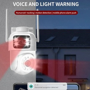 Nhà sản xuất Mạng icsee 6MP ống kính kép Dual-<span class=keywords><strong>Screen</strong></span> Wifi <span class=keywords><strong>Camera</strong></span> an ninh không dây Wifi không thấm nước CCTV ngoài trời <span class=keywords><strong>Camera</strong></span> An Ninh - Product Image 4