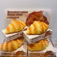 Jouet Squishy Croissant à Remontée Lente (EVA) – Design Réaliste Pain – Anti-Stress et Jouet Sensoriel pour Enfants et Adultes