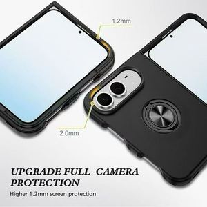 Funda Delgada Antigolpes para iPhone <span class=keywords><strong>Duo</strong></span> con Anillo Metálico, Soporte Magnético para Auto, Carcasa Trasera Resistente de TPU+PC - Product Image 3