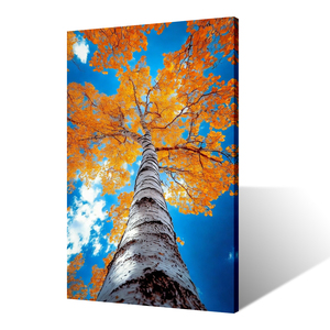 Peinture d'impression d'arbre de <span class=keywords><strong>bouleau</strong></span> d'art de toile de paysage moderne avec l'impression numérique Serene Lake - Product Image 2