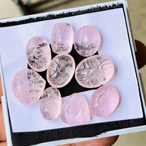 Lote de 5 piedras preciosas sueltas de corte ovalado de 6 mm de morganita Rosa impecable Natural AAA 63 Ct para la fabricación de joyas - Product Image 4