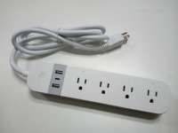 Enchufe Inteligente WiFi USB para Pared Europeo, Mini Interruptor de Enchufe Americano, 15A, 4 Tomas, 2 Puertos USB para el Hogar