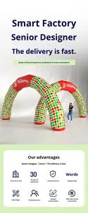 Kit de Arco Inflable Portátil, Resistente al Agua y a los Rayos UV, Impresión Personalizada, Instalación Rápida para Carreras y Eventos Deportivos - Product Image 2