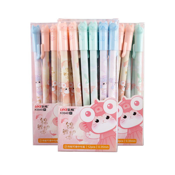 Цена со скидкой новые и более дешевый подарочный набор канцелярских принадлежностей для школы для девочек в стиле Каваий; Пояс с котом дизайн механический набор стираемых гелевых ручек 0,5 мм
