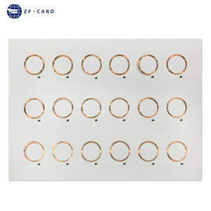 Chất lượng tuyệt vời tùy chỉnh cuộn dây 2*5 bố trí 5*5 bố trí RFID 13.56Mhz thẻ chip Inlay tấm - Product Image 4
