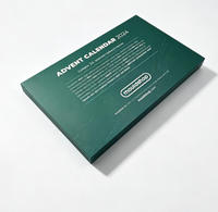 Cajas de Regalo de Calendario de Adviento con Puertas Desprendibles, Hechas con Materiales Reciclados Ecológicos, Personalizadas para la Cuenta Regresiva Navideña