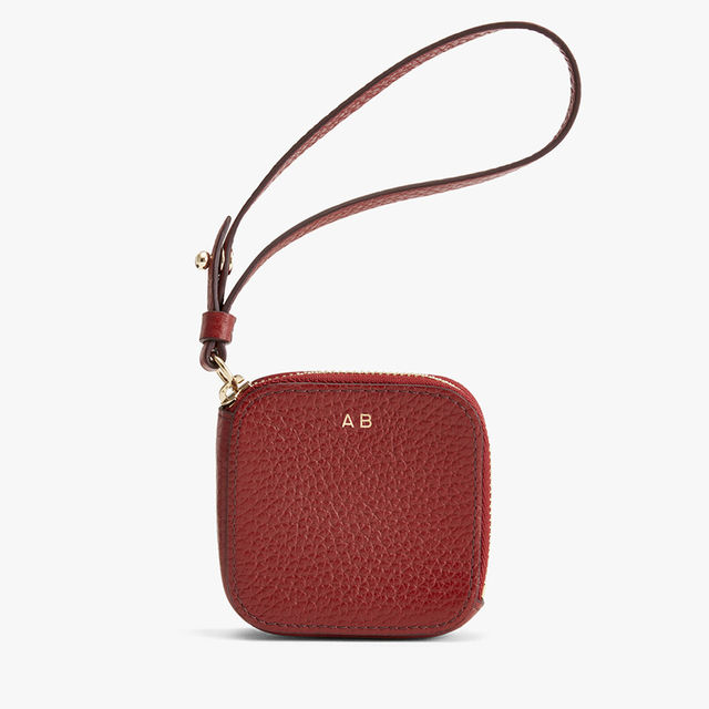 Newest Design Custom Zipper Blue Tooth Leather Earphone Coin Pouch Bag for Apple AirPods Pro Case With Wrist Band