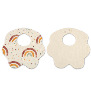 Babero de Muselina de Algodón de <span class=keywords><strong>6</strong></span> Capas, 100% Algodón, Toalla de Saliva para Bebé, Baberos con Broche - Product Image 5