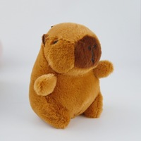 Porte-clés en peluche capybara mignon avec sac à dos tortue, animal en peluche mignon, capybara en peluche