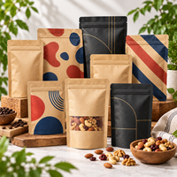 Sachet Doypack en Papier Kraft Naturel ECO avec Fermeture Zip Refermable de Qualité Alimentaire pour l'Emballage du Thé Biologique