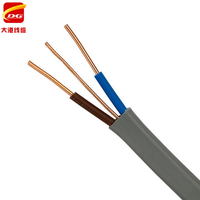 Twin Flat Electrical Wire 6242Y 2,5mm PVC Kupfer Grau Kabel CE für zertifiziertes Bvvb Rvvb Tps Twin Earth Kabel