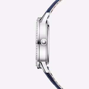 Reloj de Lujo para Hombre y Mujer con Cristal de Zafiro, Fase Lunar Automática, Luminoso, Resistente al Agua, con Incrustaciones de Moissanita y Esfera Blanca con Efecto Rayos de Sol - Product Image 4