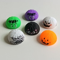 Mini-boulettes en plastique en forme de nourriture pour Halloween, anti-stress à presser, vente en gros