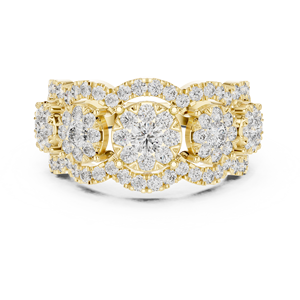 Bague élégante en or et diamants pour femme, bijoux brillants pour mariage et fiançailles, accessoire élégant pour tous les jours - Product Image 3