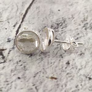 925 Sterling Silver <b>Crystal</b> Quartz <b>Studs</b> <b>Earring</b> - Product Image 6