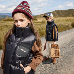 Vêtements d'hiver pour <span class=keywords><strong>enfants</strong></span> Custom Windproof Waterproof New Vest Puffer Jackets Winter Outdoor Child Vest Down Jacket - Product Image 5