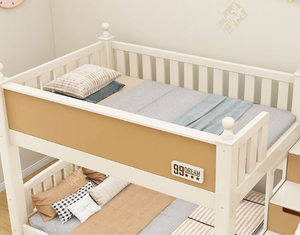 Cama <span class=keywords><strong>litera</strong></span> moderna de madera maciza para niños, <span class=keywords><strong>litera</strong></span> doble multifuncional para el hogar y el dormitorio con almacenamiento - Product Image 6