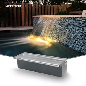 Hotook Acrylic đập tràn ngoài trời trong nhà thác nước nhân tạo hồ bơi AO cascada piscina ngoài trời cascada piscina tắm
