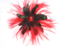 Pince à cheveux fleurie en plumes d'autruche pour femme, idéale pour coiffure de mariée, mariage, thé, fête, déguisement Derby, accessoire de mariage