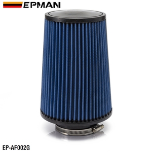 EPMAN Filtro Aria a Cono Rotondo Universale Cromato per Aspirazione a Freddo Lunga con Ingresso da 3" 76mm, Altezza 240mm EP-AF002G - Product Image 3