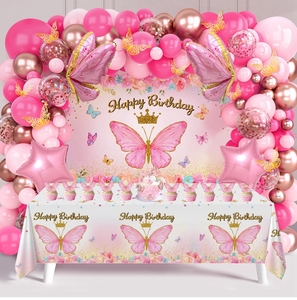<span class=keywords><strong>Kit</strong></span> d'Arche de Ballons en Papier et Latex Thème Papillon, Jungle, Animaux, Sirène et Licorne pour Fêtes d'<span class=keywords><strong>Anniversaire</strong></span> d'Enfants avec Décor - Product Image 1