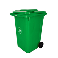 Poubelle de grande taille 360 litres poubelle d'extérieur à roues en plastique