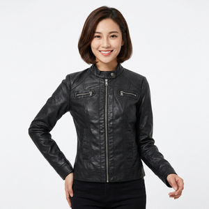 New Arrivals Women's <b>Leather</b> <b>Jacket</b> Fitted Design with Eco-Friendly Breathable <b>Real</b> <b>Leather</b> Enhances Silhouette <b>Leather</b> <b>Jacket</b> - Product Image 1
