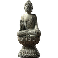 Nouvelle statue de Bouddha artistique chinoise, ornement en résine époxy, artisanat rétro zen, tête sculptée, décoration pour la maison, salon, salle de thé