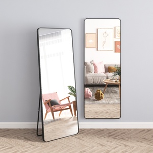 Factory Supply Morden Luxury Living Room Make-up Dressing Iron Frame Rectangle <strong>Stand</strong> Support/Wall Mounted Large <strong>Floor</strong> <strong>Mirror</strong> - Product Image 3