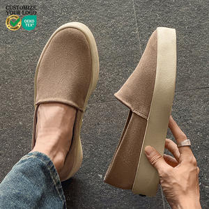 High Quality Soft Suede Leather <b>Men</b> Loafers Comfortable Flat <b>Slip</b> <b>On</b> <b>Shoes</b> Luxury Designer Brand Fashion Casual <b>Walking</b> <b>Shoes</b> - Product Image 1