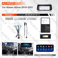 Cadre de tableau de bord 12,3 pouces pour Altima 2019-2021 LHD/RHD, kit de panneau de tableau de bord noir mat, navigation GPS Android, GPS intégré, portable