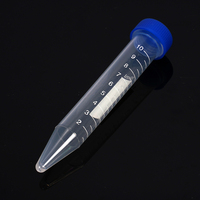Tube de centrifugeuse à fond rond en plastique gradué de laboratoire 10ml 15ml