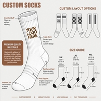 Chaussettes de sport professionnelles avec logo personnalisé, chaussettes en coton à compression de la voûte plantaire, broderie personnalisée pour les articles de marque et les vêtements de sport